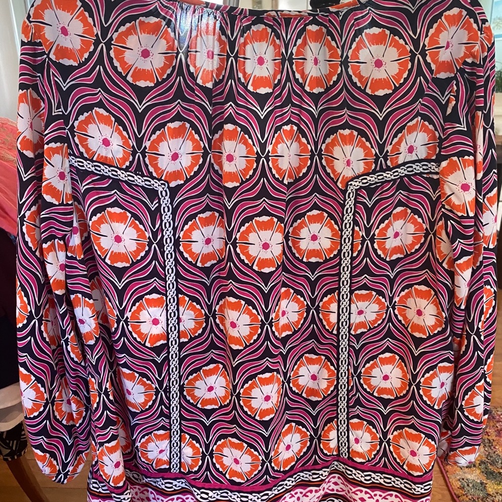 Crown and Ivy XL orange/blue shirt. 3/4 sleeves Great condition worn 2 times - Picture 5 of 5